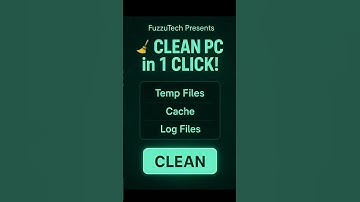 🧹Clean PC in 1 Click! Temp + Cache + Logs⚡Built with Python GUI | Dark Mode | #FuzzuTech #TechShorts
