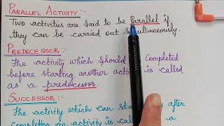 network|| activity|| dummy activity|| event|| predecessor||successor operations research