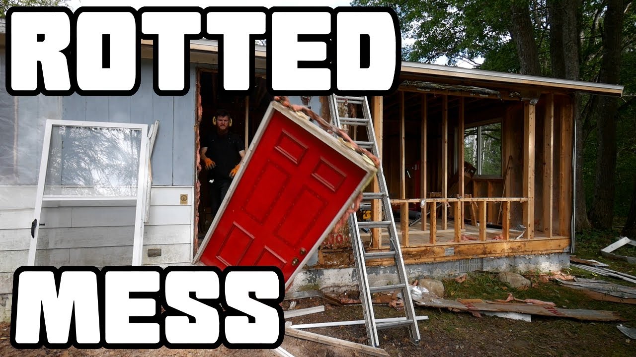 Tearing Out our Living Room Wall, It was a Rotted Mess! - Home Renovation