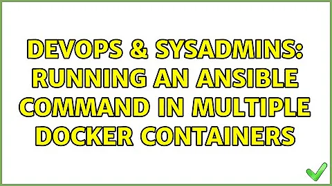 DevOps & SysAdmins: Running an Ansible command in multiple docker containers