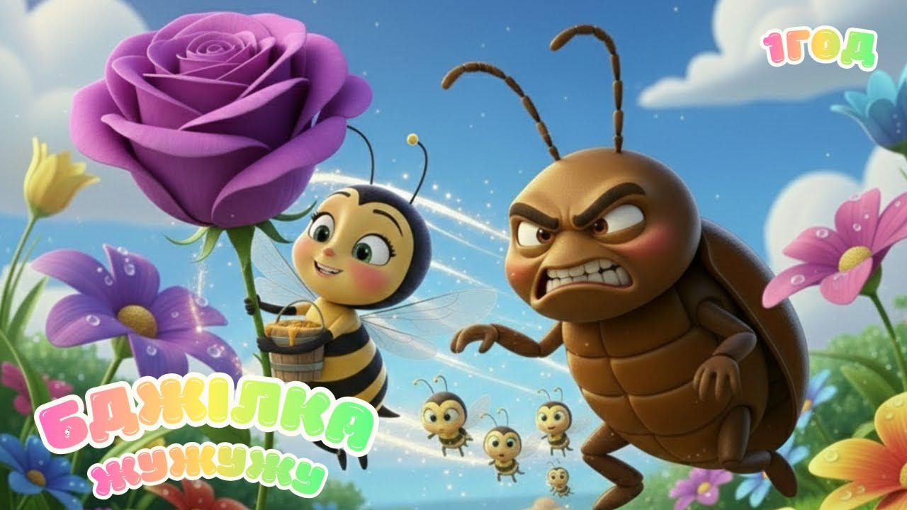 БДЖІЛКА ЖУЖУЖУ І ЖУК | ДИТЯЧІ ПІСНІ 1 ГОД @maldivy888