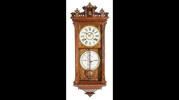 Ithaca "Belgrade 5.5" Calendar Clock Made by The Ithaca Clock Company, Ithaca, NY