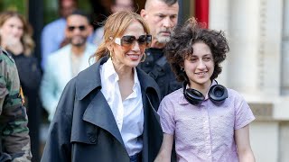 Jennifer Lopez and Emme Muñiz Vacation in Paris