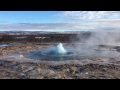 Извержение гейзера Строккур / Geyser Strokkur Iceland