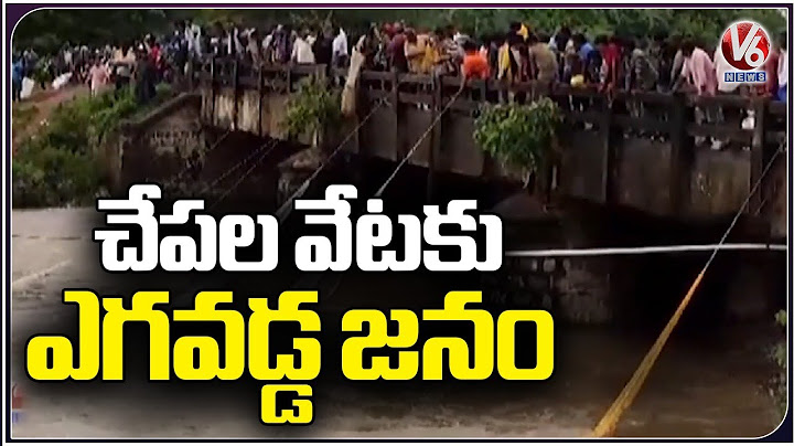 Rivers And Ponds Fill With Rains People Throng For Fishing | Khammam | V6 News