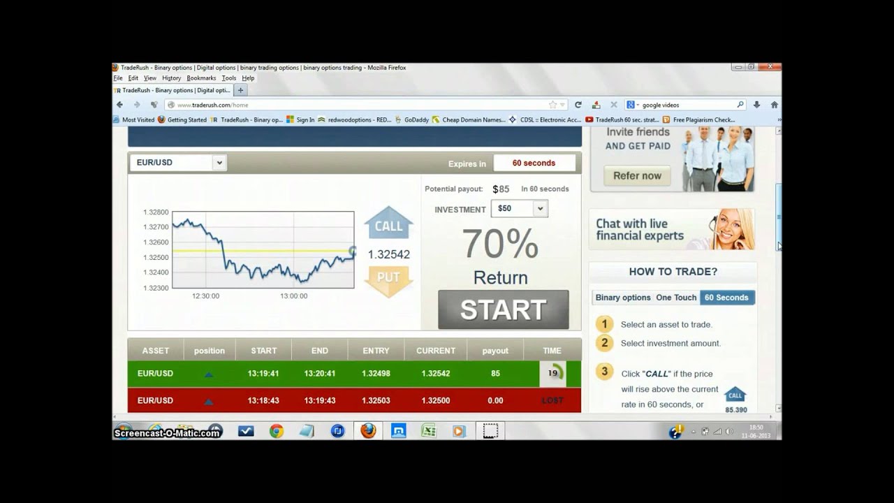 binary options trading strategy youtube