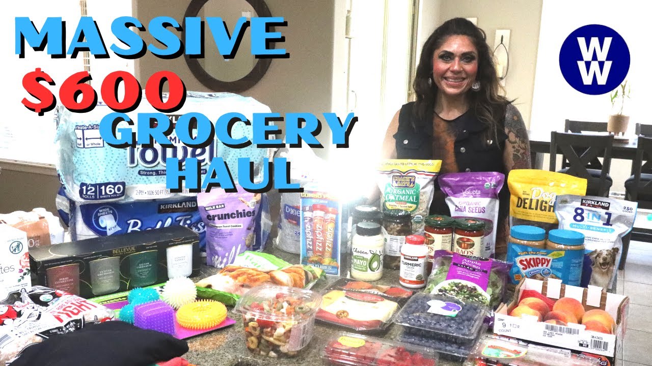MASSIVE 600 WW GROCERY HAUL COSTCO & KROGER POINTS INCLUDED