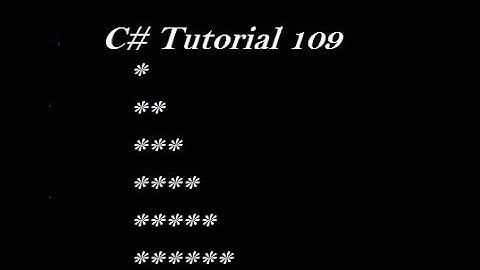Printing Triangle Pattern in C# Example Twenty One