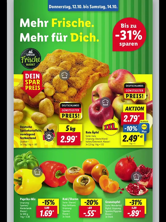LIDL LETZTE ANGEBOTE FÜR DIESE WOCHE VON 09.10. 2023 YouTube