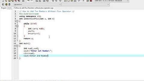 How to add two numbers without using plus operator