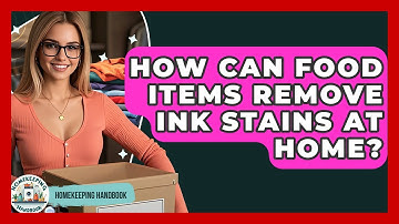 How Can Food Items Remove Ink Stains At Home? - Homekeeping Handbook