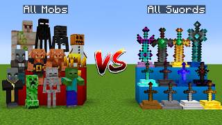 All Minecraft Mobs vs All Minecraft Swords