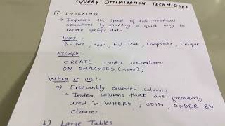 INDEXING in DBMS - QUERY OPTIMIZATION Types, Examples, when to use, best practices