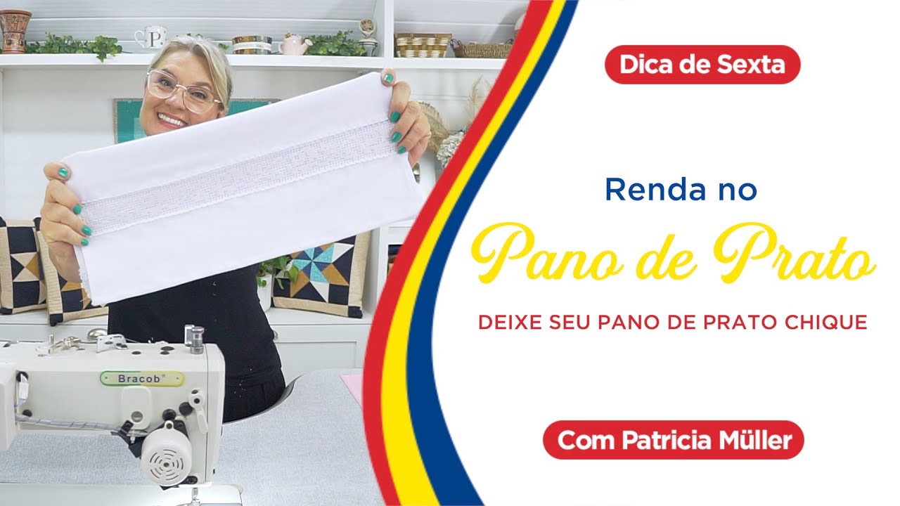 RENDA no PANO DE PRATO - Deixe seu PANO DE PRATO CHIQUE | Dica de Sexta