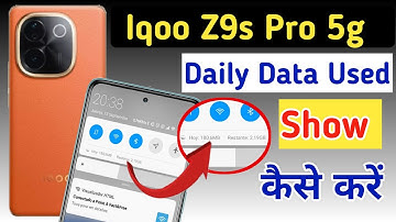 Iqoo Z9s Pro 5g Enable daily data Used | Iqoo Z9s Pro 5g Enable Data Usage Notification Bar