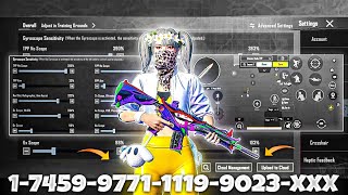 NEW UPDATE 3.8🔥BEST SENSITIVITY CODE + CONTROL SETTINGS BGMI/PUBG MOBILE.....