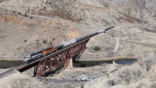 American trains - BNSF - Wind River Canyon - Wyoming - April 2023