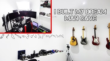 MY ULTIMATE MAN CAVE! - New Boosted Media Tech, Music & Sim Racing Studio Tour!