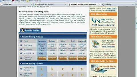 Reseller Hosting Account Video