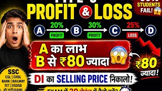 🔥 Profit and Loss Type-3 | A का लाभ B से ₹80 ज्यादा | SSC Maths Trick 2026