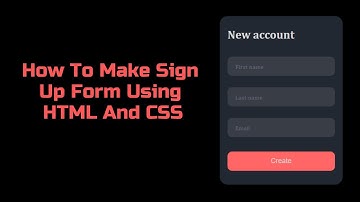 How To Make Sign Up Form Using HTML And CSS #javascript #frontend #animation #loader #loading #css3