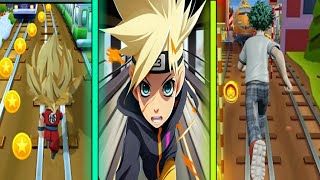 Animé Ninja Hero Fast Runner VS Subway My Hero Run VS Dragon Hero Ball Z Endless Run Gameplay screenshot 1