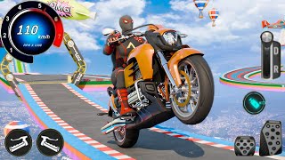 Impossible Bike Stunts Driving -SuperHero Mega Ramp Bike Stunt Racing -Android Gameplay. #game screenshot 4