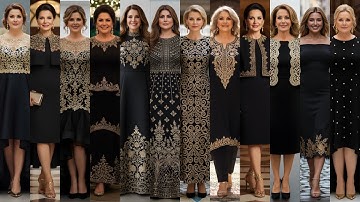 Black & Gold Elegance: Stunning Mother of the Bride Fashion for Women Over 50