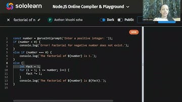 factorial of a natural number | javascript program |khushi ozha