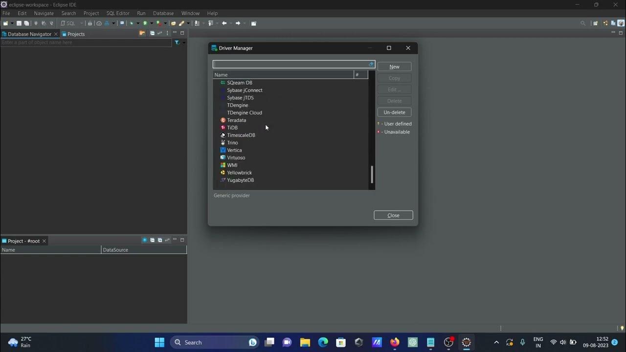 add database perspective in eclipse - YouTube