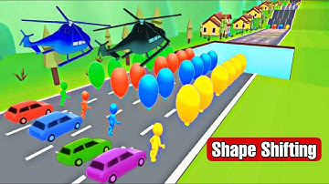 Shape Shifting All Levels Gameplay Walkthrough Car Helicopter Cycle Motorcycle Racing Game 🏁🚲🔥