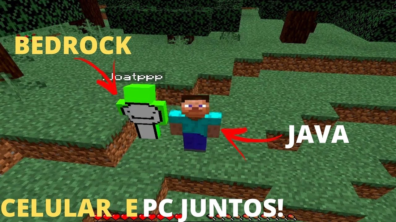 Como JOGAR MINECRAFT JAVA COM MINECRAFT BEDROCK! 