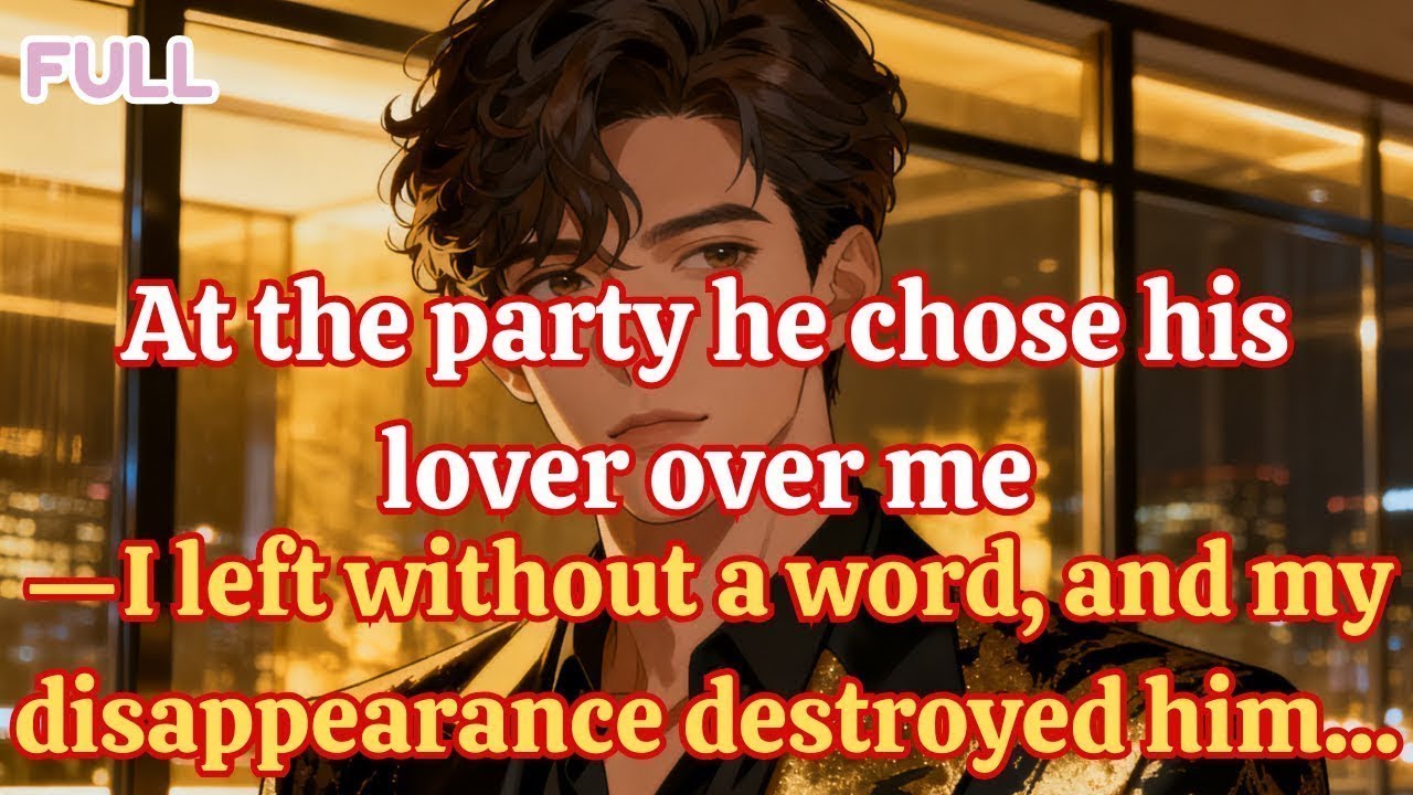 At the party he chose his lover over me—I left without a word, and my disappearance destroyed him