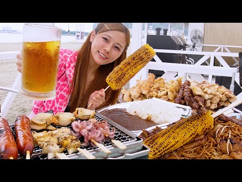 【大食い】海の家で水着で爆食いと江ノ島で食べ歩き