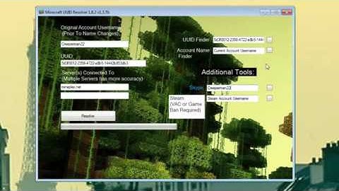 Minecraft IP Resolver - UUID Grabber - Working As of June 2015