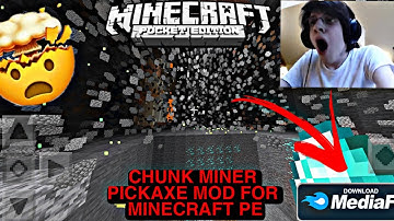 Chunk Miner Pickaxe Mod In Minecraft Pe | Chunk Pickaxe Mod for Minecraft Pe | 2021 | Mediafire link