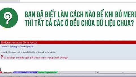 Bai 15 Merge cell, data validation trong Excel   part1