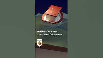 Animation of Boat Floating on Waves in Blender