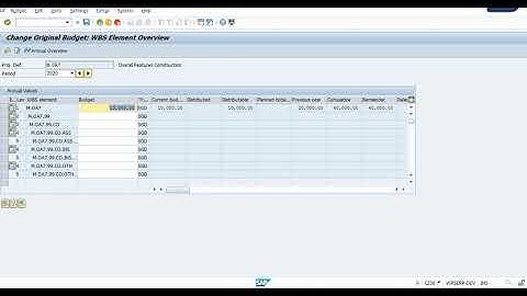 CJ30 Original Budget allocation