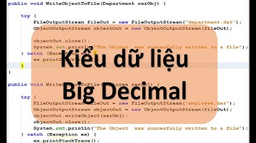 Lập trình Java - Kiểu dữ liệu Big Decimal