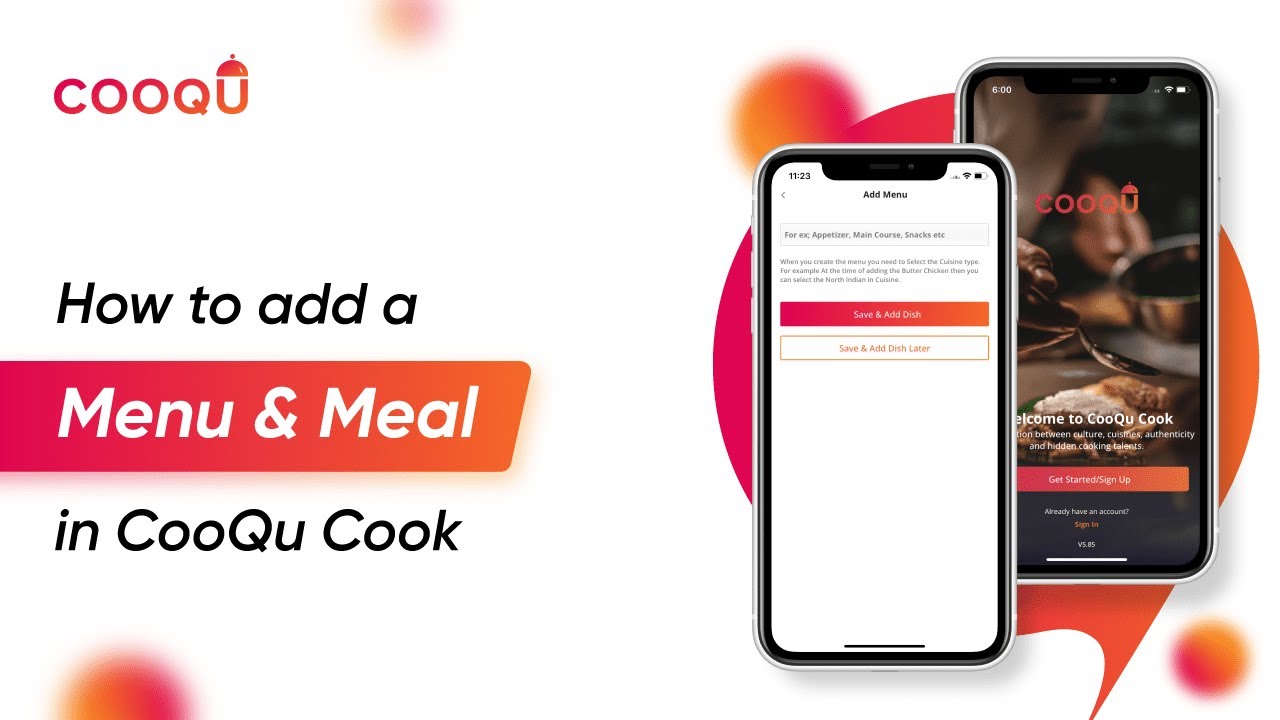 How to add a menu & meal in CooQu Cook app - YouTube