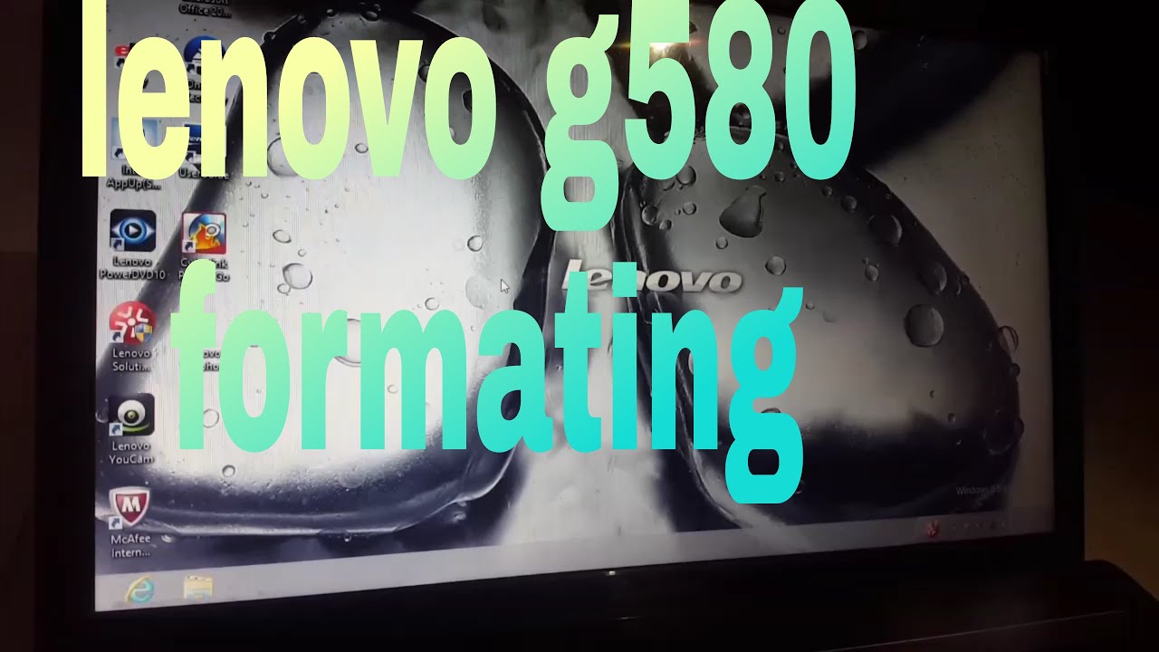 How to formating lenovo laptop G580. - YouTube