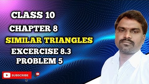 Similar Triangles class10 Exercise 8.3 problem 5 @BALASIRMATHSCLASS