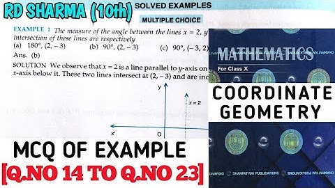 RD SHARMA CLASS 10 COORDINATE GEOMETRY MCQ OF EXAMPLE [Q.NO 14 TO 23] MATH FEAR | CHAPTER 6 | CBSE