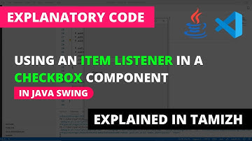 Using an Item Listener in a Checkbox | Java Swing | Tamil | Code Screens