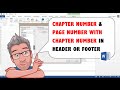 MS Word Chapter Numbering plus Page Number with Chapter Number in Header or Footer