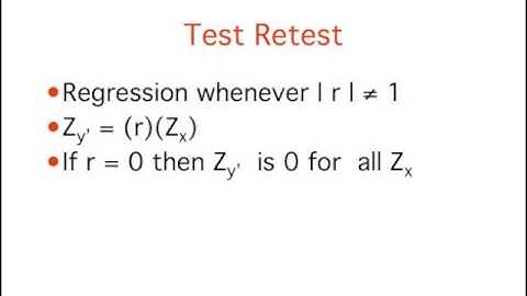 Regression: Regression Toward the Mean