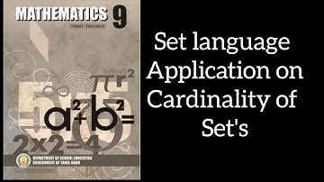 set language Application of Cardinality in sets with example