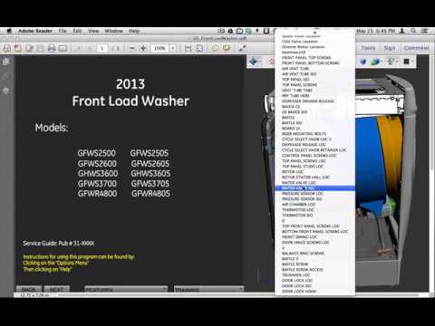 2013 GE Front Load Washer 3D Training Service Manual - YouTube