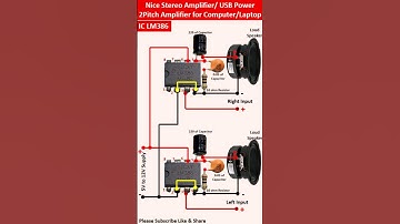 Stereo Amplifier Using LM386 || USB Power 2 Pitch Stereo Audio Amplifier for Computer Laptop